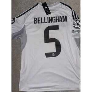Real Madrid 25/26 home jersey Bellingham #5 new with tags small champions league